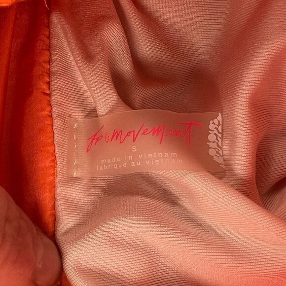 Free People Movement Shorts Women's Size Small Orange The Way Home Running Yoga - Picture 9 of 11